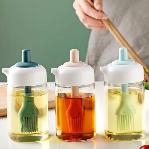 2in1 Oil Dispenser Bottle With Brush - Image 5