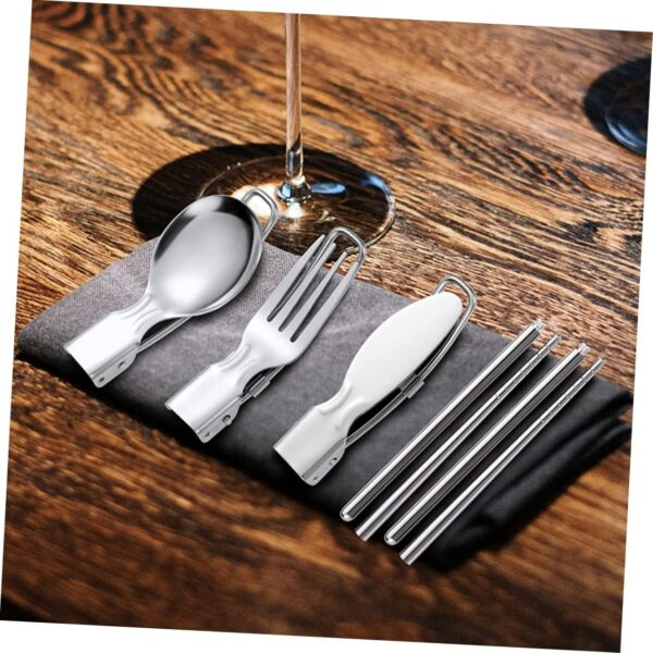 Folding Travel Tableware Cutlery Set (4 pcs) - Image 4