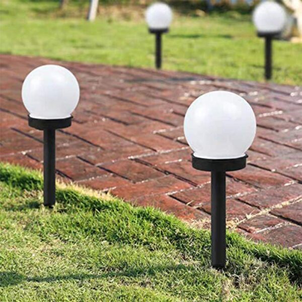 Round LED Solar Outdoor Patio Mini Bobo Lamps (2 pcs) - Image 3