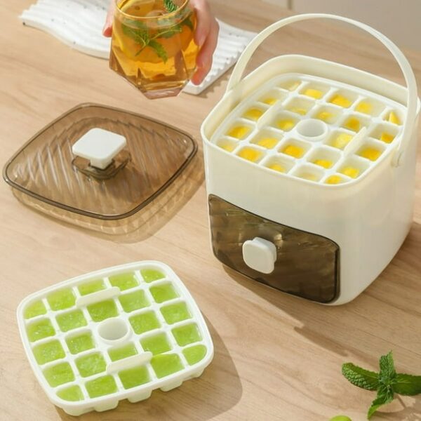 Easy Press Ice Cube Tray With Drawer - Image 4