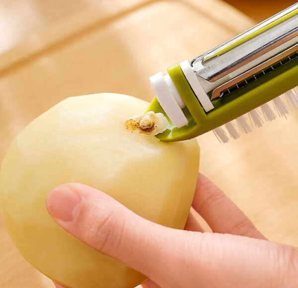 Multifunctional Vegetable Peeler With Cleaning Brush - Image 4