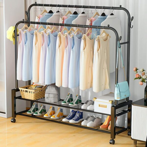 Clothing Garment Rack with Wheels - Image 5