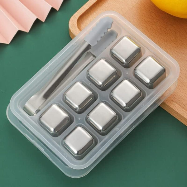 Reusable Stainless Steel Ice Cubes (8 pcs) - Image 4