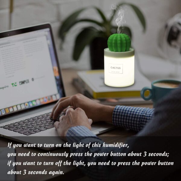 USB Cactus Humidifier (280ml) - Image 5