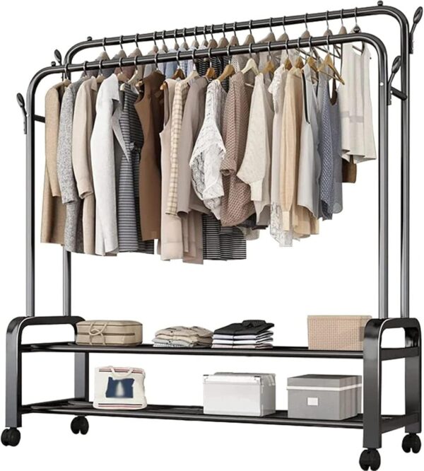 Clothing Garment Rack with Wheels - Image 4