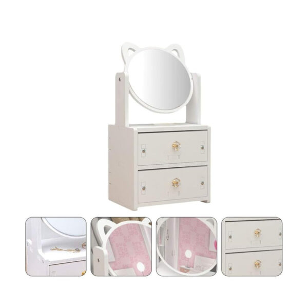 Mini Dressing Table Make-Up Cosmetic Organizer - Image 3