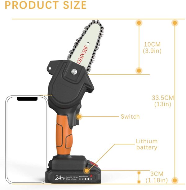 Mini Power Chain Saw (4inch)(24V) - Image 4