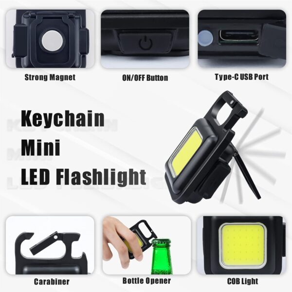 Mini 800 Lumens COB Keychain (Buy 1, Get 1 Free) - Image 5