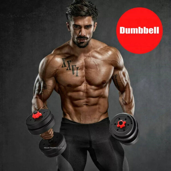 Home Gym Adjustable Dumbbell/Barbell Set (20kg) - Image 5