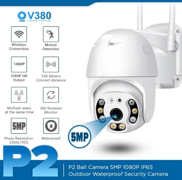 WIFI Outdoor Security Camera (V380 Pro App) - Image 4