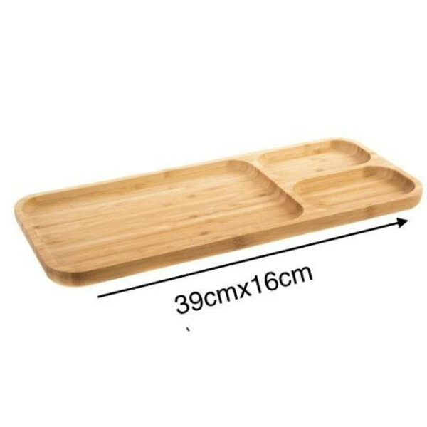 Bamboo Appetizer Platter (3 Compartment) - Image 4