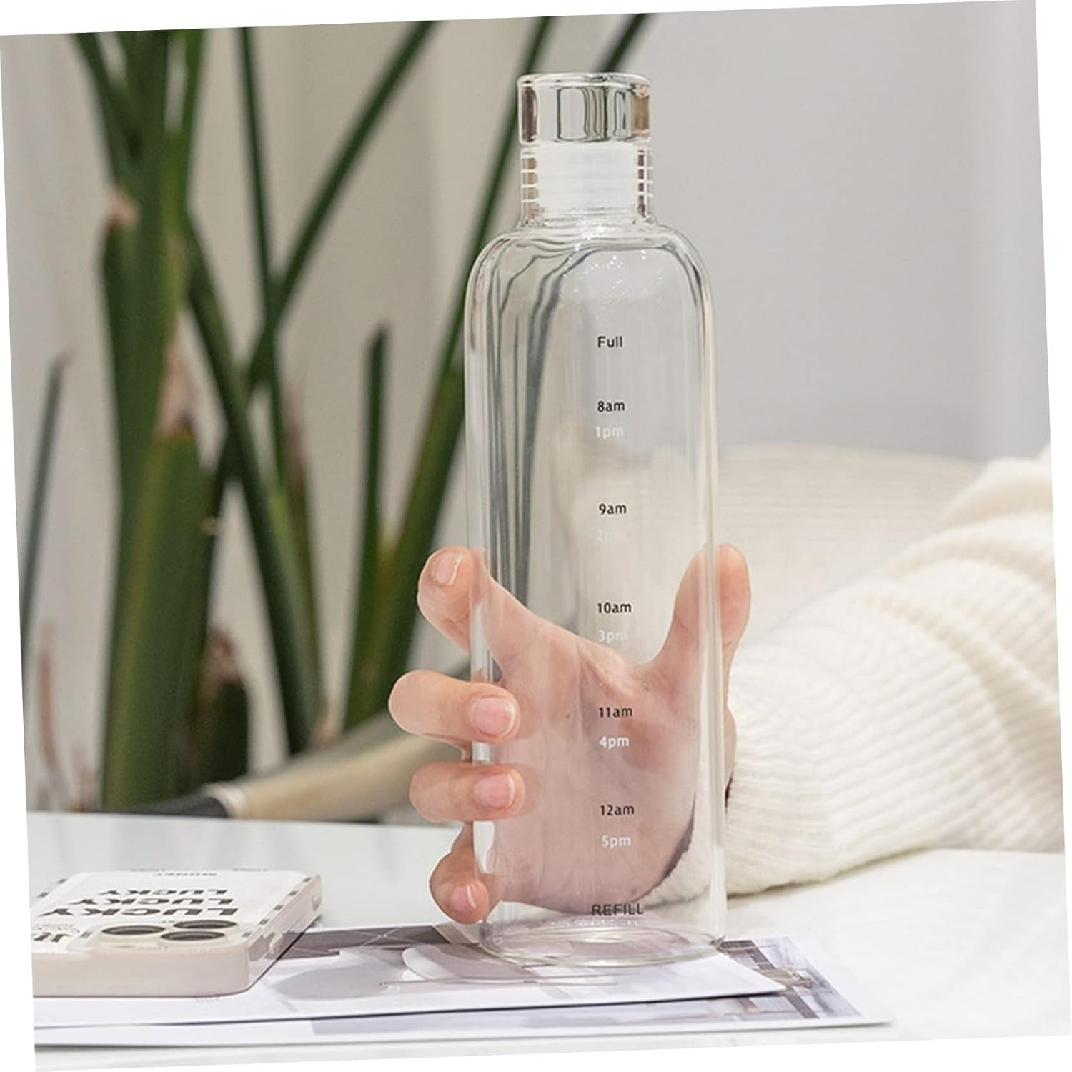 Clear Motivational Water Bottle (500ml)