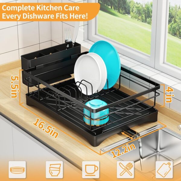 Dish Drying Rack With Drainage Spout - Image 4