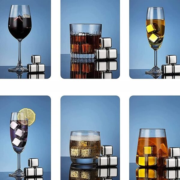 Reusable Stainless Steel Ice Cubes (8 pcs) - Image 12