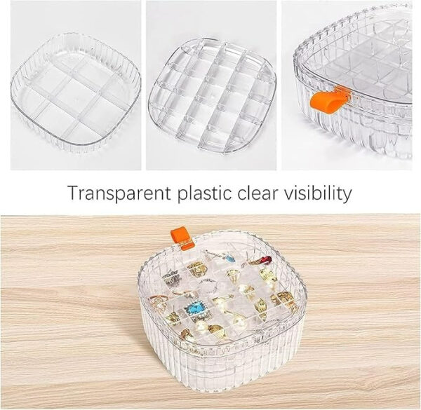 Transparent Jewellery Tray Organiser (3 Layers) - Image 3