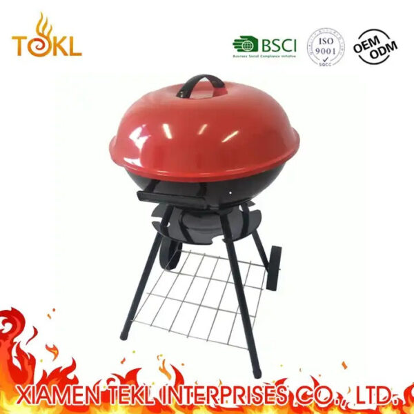 17" Portable Kettle Charcoal Barbecue Grill - Image 4