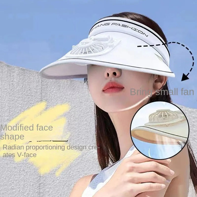 Charging Cylinder Shading Sunscreen Fan Hat