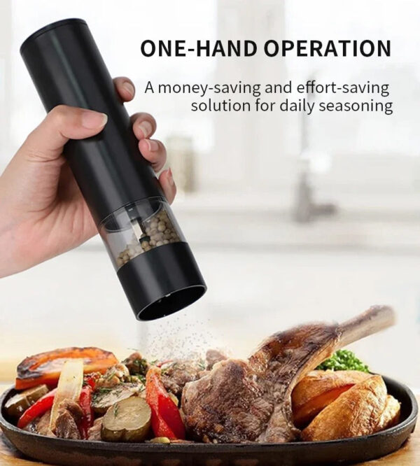 USB Rechargeable Electric Salt and Pepper Grinder Set - Image 4