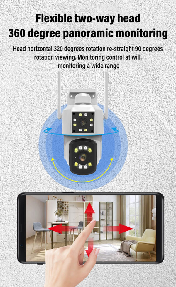 Outdoor Dual Lens Waterproof Wi-Fi Camera - Image 3