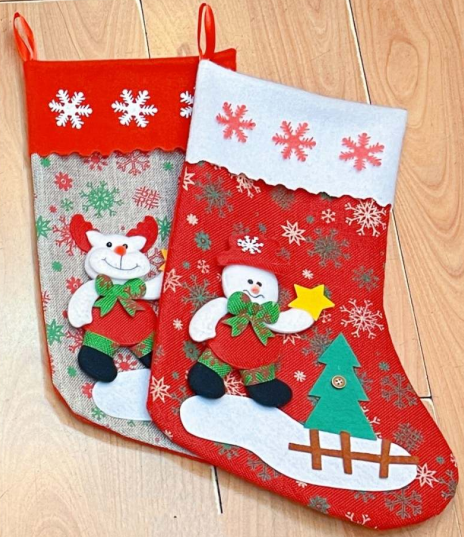 Classic Pattern Christmas Stockings (12 pcs)