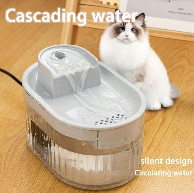 Pet Water Fountain Waterfall With Automatic Filter (1.3L)