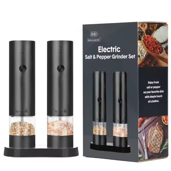 USB Rechargeable Electric Salt and Pepper Grinder Set