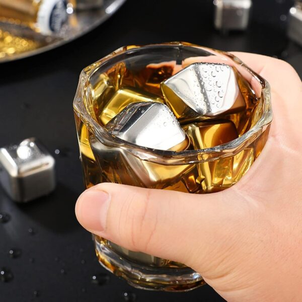 Reusable Stainless Steel Ice Cubes (8 pcs) - Image 3