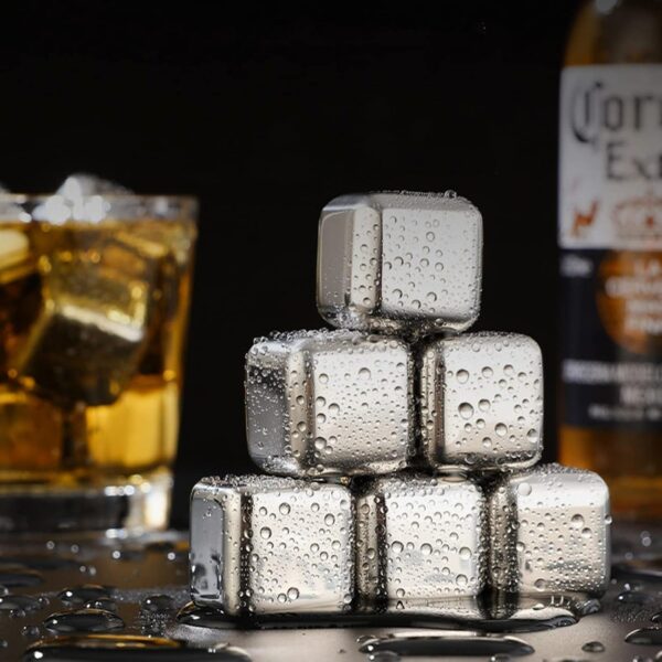 Reusable Stainless Steel Ice Cubes (8 pcs) - Image 2