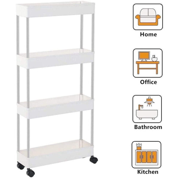 Multipurpose Space Saving Trolley (4 Tier) - Image 3