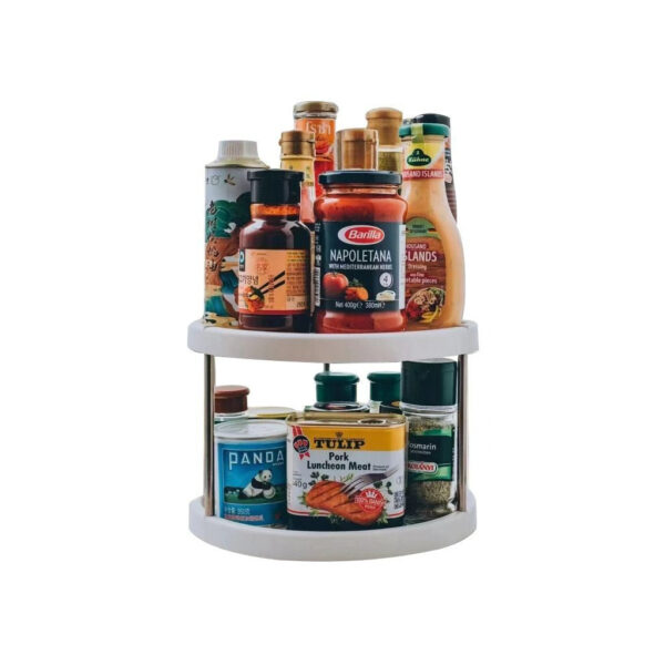 Lazy Susan Turn Table Organiser (Two Tier)