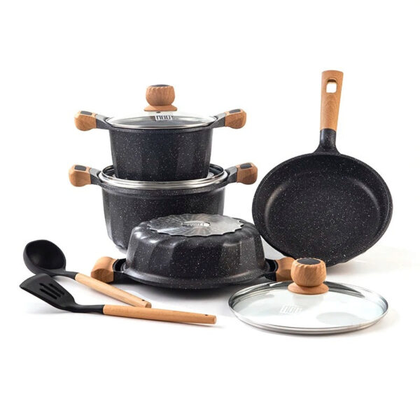 Non-Stick Induction Bottom Cooking Pot Set - Image 4