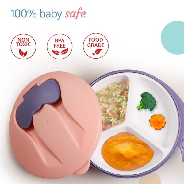 Dr Gym Baby Bowl BPA FREE With Spoon And Fork - Image 4