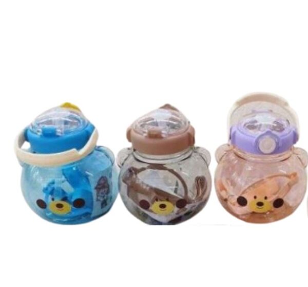 Cute Cartoon Bear Straw Bottle (1L) - Image 3