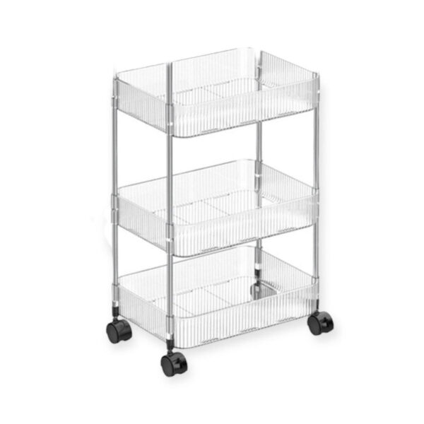 Multifunctional Home Storage Acrylic Trolley (3 Tier)