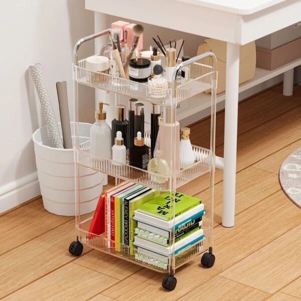 Multifunctional Home Storage Acrylic Trolley (3 Tier) - Image 6