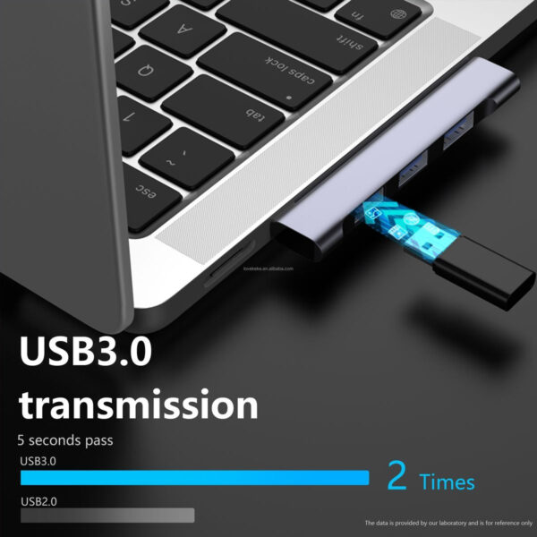 4 in 1 USB C Hub WIth 4 USB Ports - Image 4