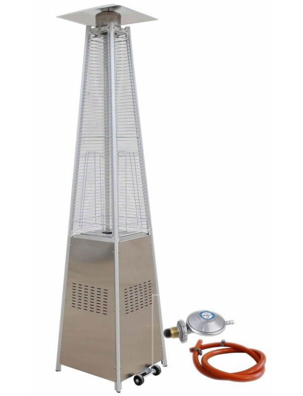 Stainless Steel Gas Flame Pyramid Patio Heater - Image 5