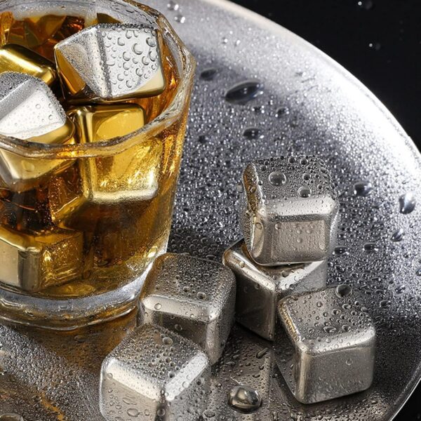 Reusable Stainless Steel Ice Cubes (8 pcs)