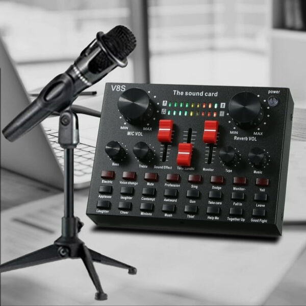 V8 Sound Card And Microphone Set