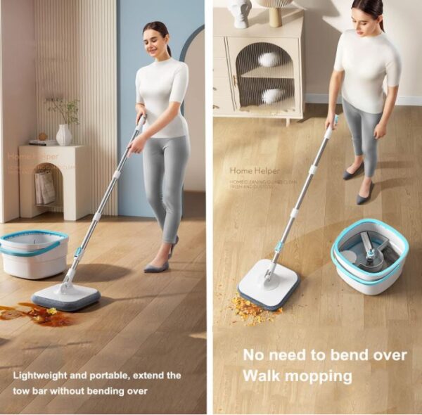 Microfiber Spin Mop & Bucket Floor Cleaning System - Image 5