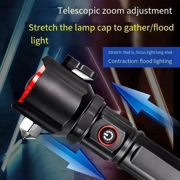 FlashLight With Hammer Cutter & PowerBank - Image 3