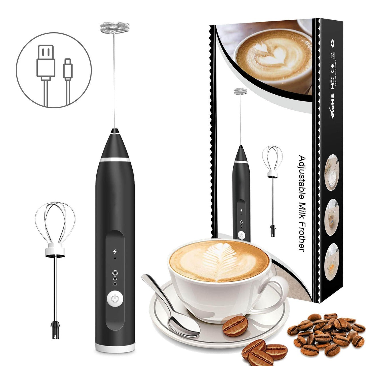 USB Rechargeable Milk Frother