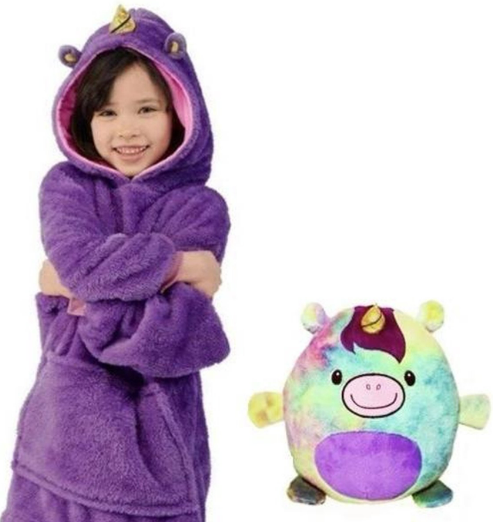 Huggle Pet Hoodie (Rainbow Unicorn)
