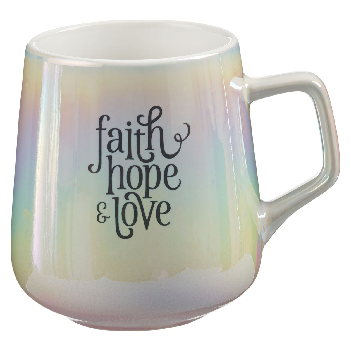 Faith Hope And Love Pearl Ombre Ceramic Mug