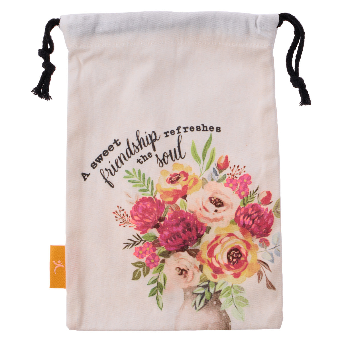 A Sweet Friendship Small Cotton Drawstring Bag – Proverbs 27:9