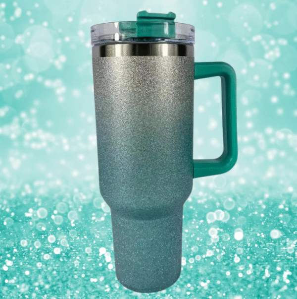 Stainless Steel Vacuum Insulated Glitter Tumbler with Lid (1200ml) - Image 6